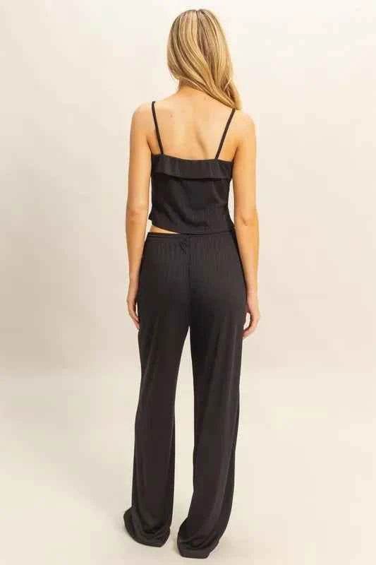 HYFVE Rib Knit Cami Top and Pants Set - EBYNN