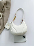 PU Leather Medium Shoulder Bag with EarPods Compartment.