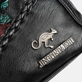 Large PU Leather Rose Pattern Shoulder Bag.