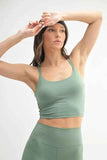 MONO B Venice Cloud Light Crisscross Sports Bra.