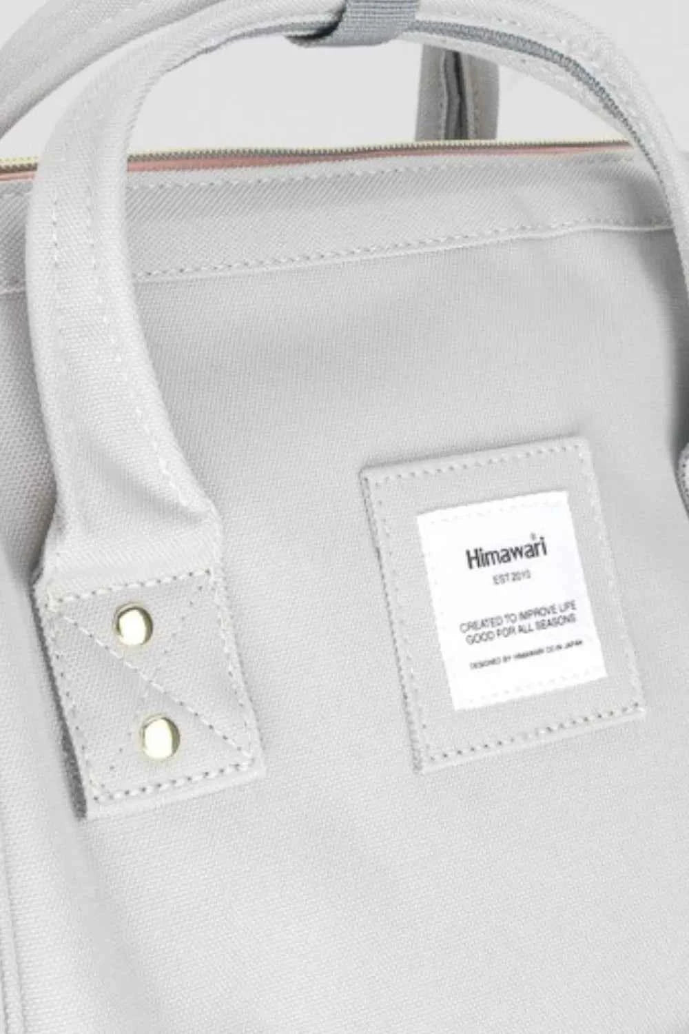 Himawari Contrast Waterproof Canvas Backpack with Side Pockets.