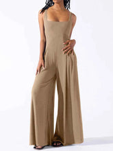 Square Neck Wide Strap Jumpsuit.