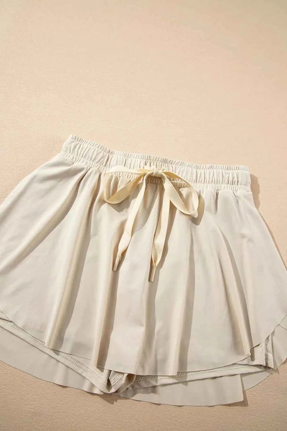 Drawstring High Waist Active Skorts.