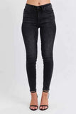 Judy Blue Plus Size Mid Rise Tummy Control Skinny Jeans.