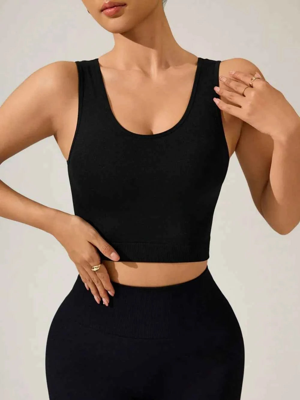 Crisscross Cropped Active Tank.