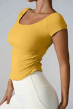 Round Neck Short Sleeve Active T-Shirt.