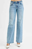 RISEN Plus Size Low Rise Ankle Boyfriend Distressed Jeans.