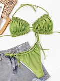 Frill Trill Halter Neck Bikini Set.