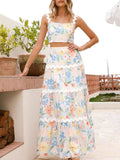 Printed Cami and Maxi Skirt Set.