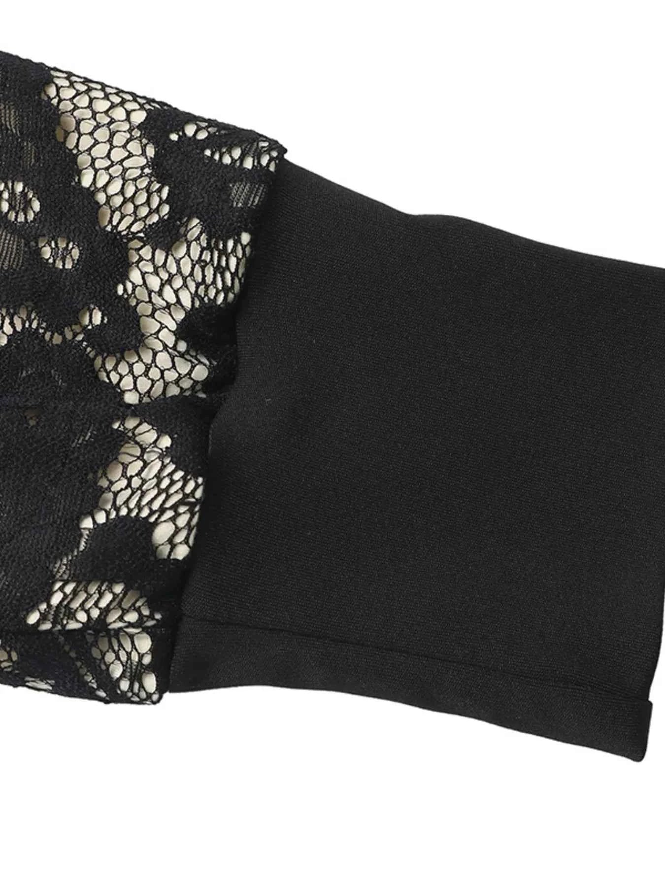 Lace V-Neck Long Sleeve Maxi Dress.