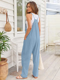 V-Neck Spaghetti Strap Pocketed Jumpsuit.