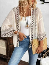 Open Front Sheer Kimono Cardigan.