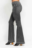 Judy Blue Plus Size Mid Rise Tummy Control Flare Jeans - Gray.