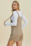 Double Take Full Size Texture Sleeveless Romper.