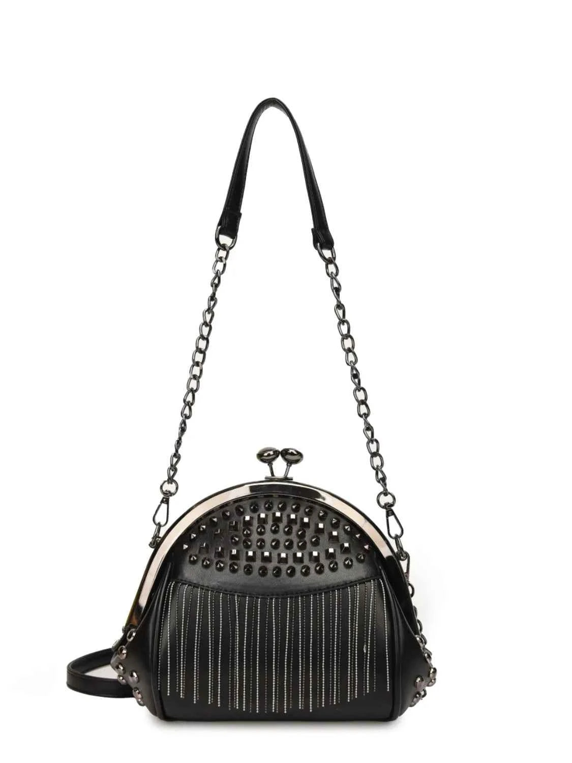 Studded Fringe Crossbody Bag.