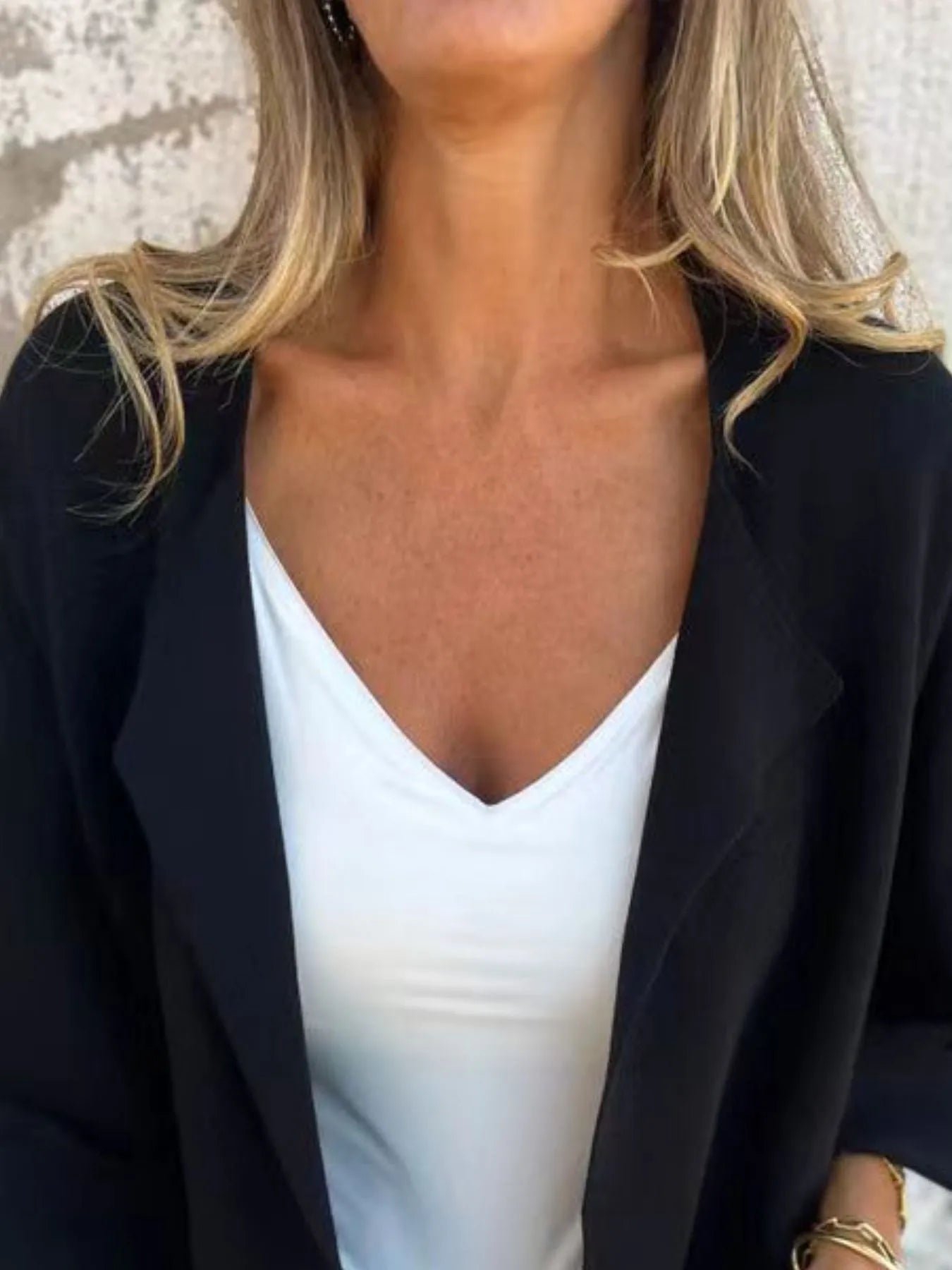 Plus Size Open Front 3/4 Sleeve Cardigan.