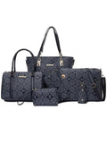 6-Piece Geometric Pattern Bag Set.