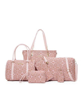 6-Piece Geometric Pattern Bag Set.