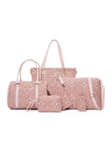 6-Piece Geometric Pattern Bag Set.