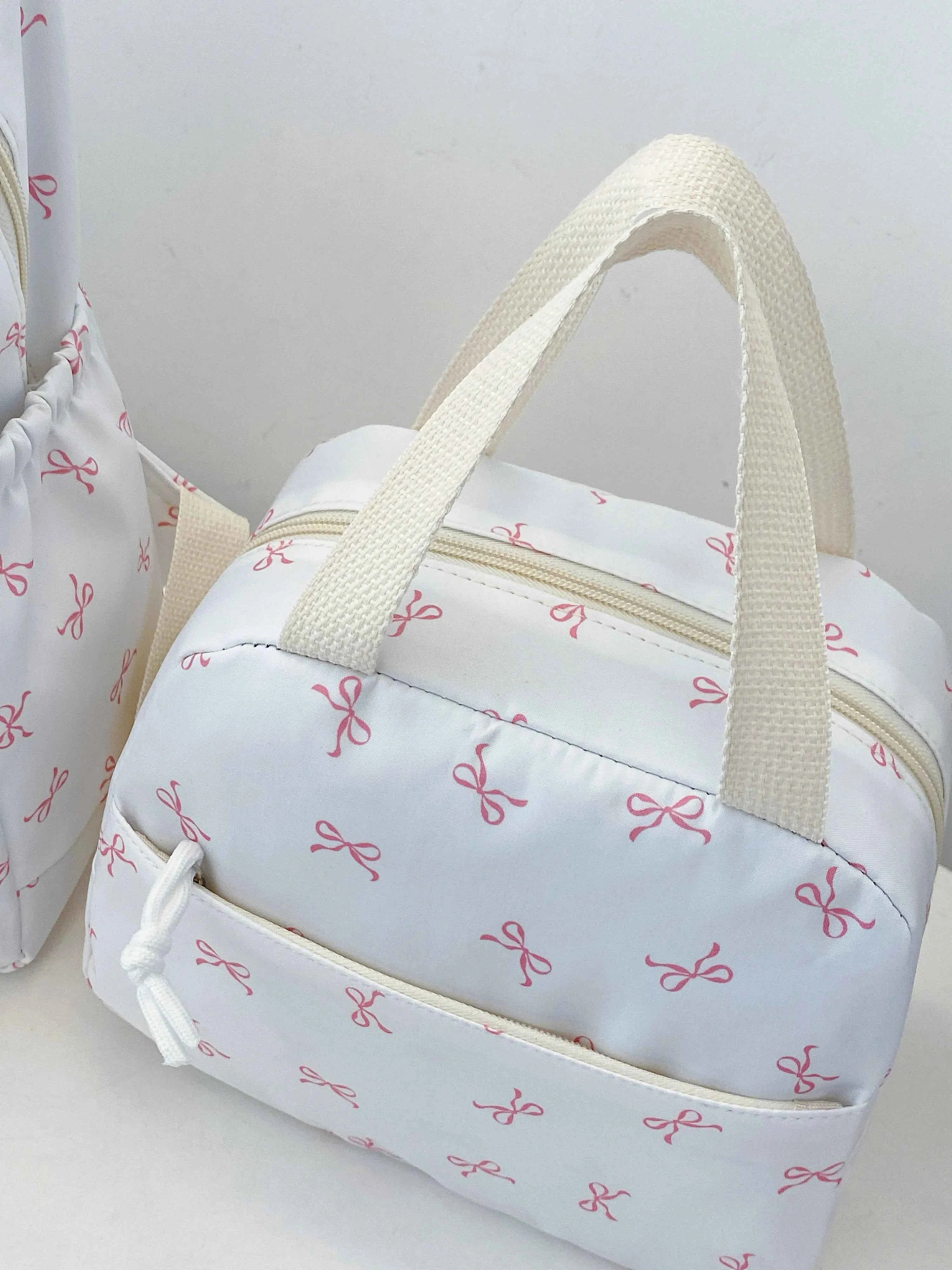 Bow Print 3-Piece Bag Set.