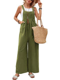 Full Size Square Neck Wide Strap Overalls.