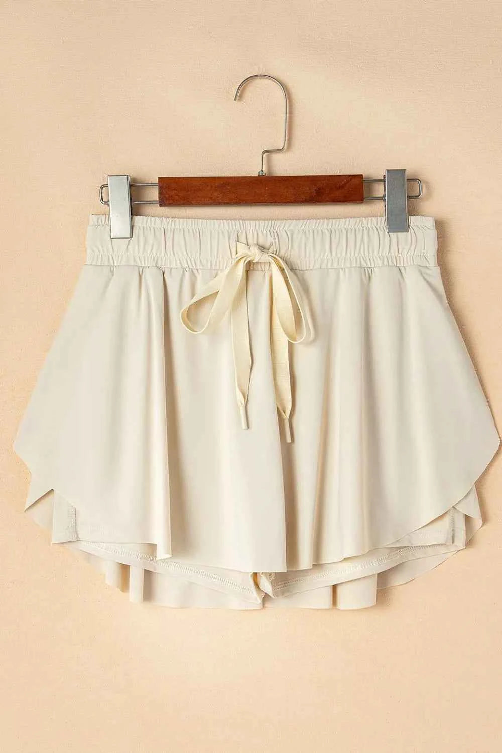 Drawstring High Waist Active Skorts.