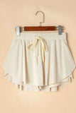 Drawstring High Waist Active Skorts.