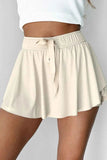 Drawstring High Waist Active Skorts.