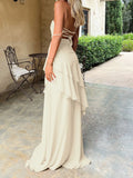 Sweetheart Neck Ruffled Maxi Cami Dress.