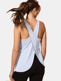 Crisscross Scoop Neck Active Tank Top.