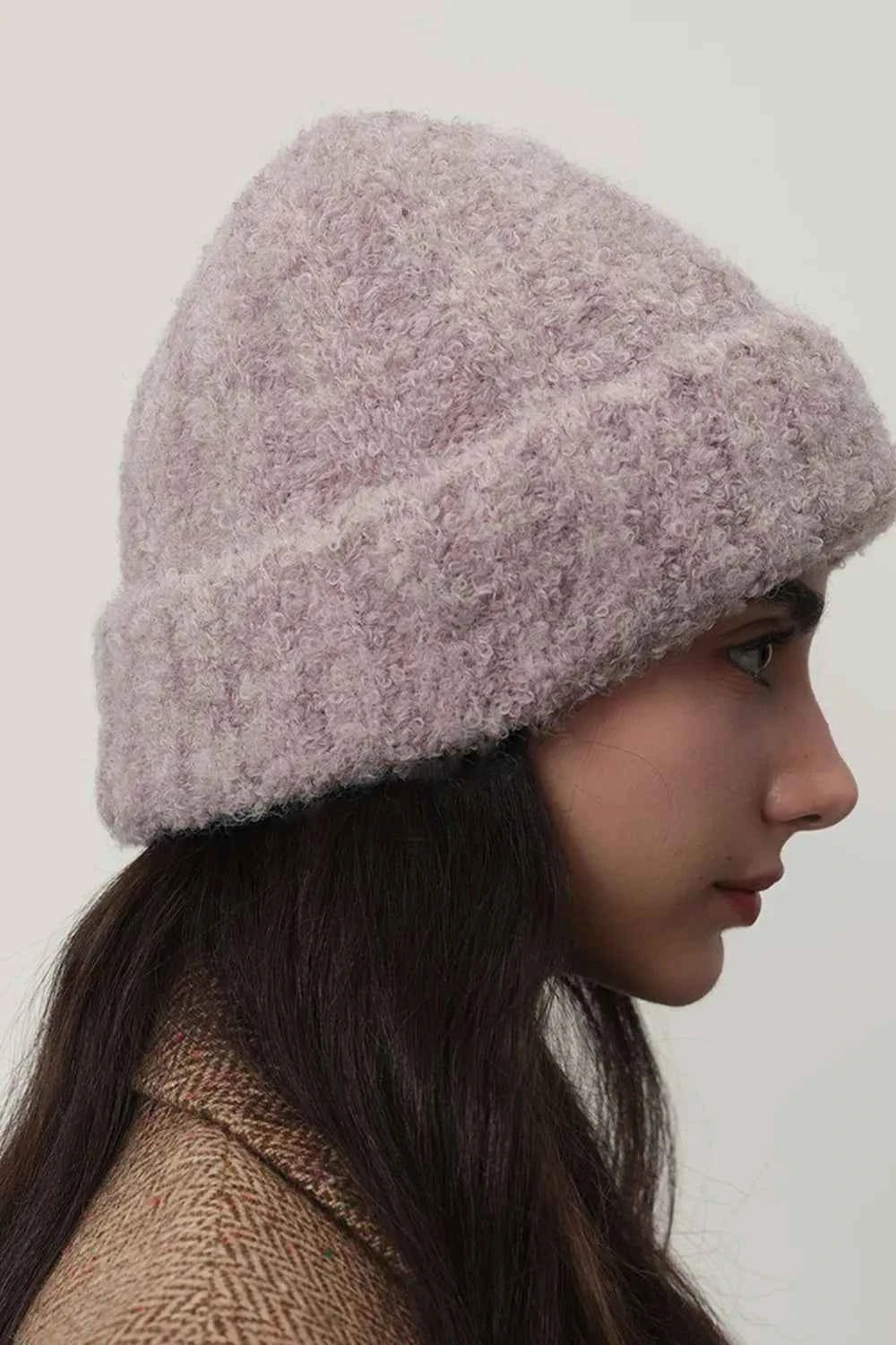 Solid Color Thermal Knit Hat.