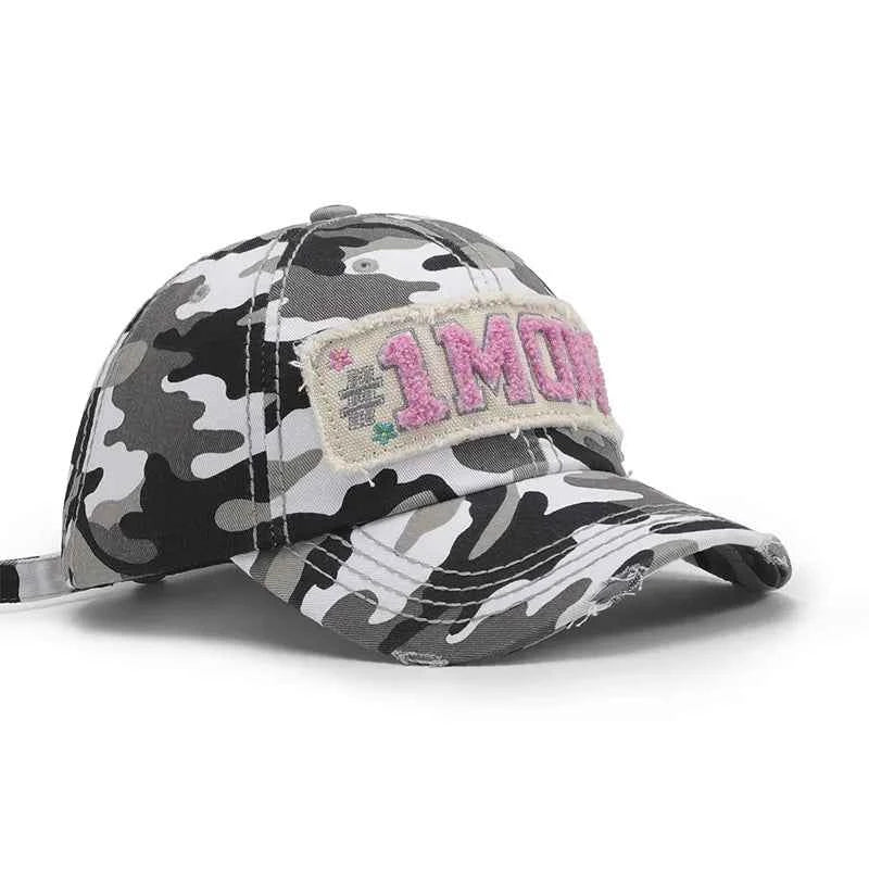 Adjustable Cotton Baseball Cap with Letter Design.