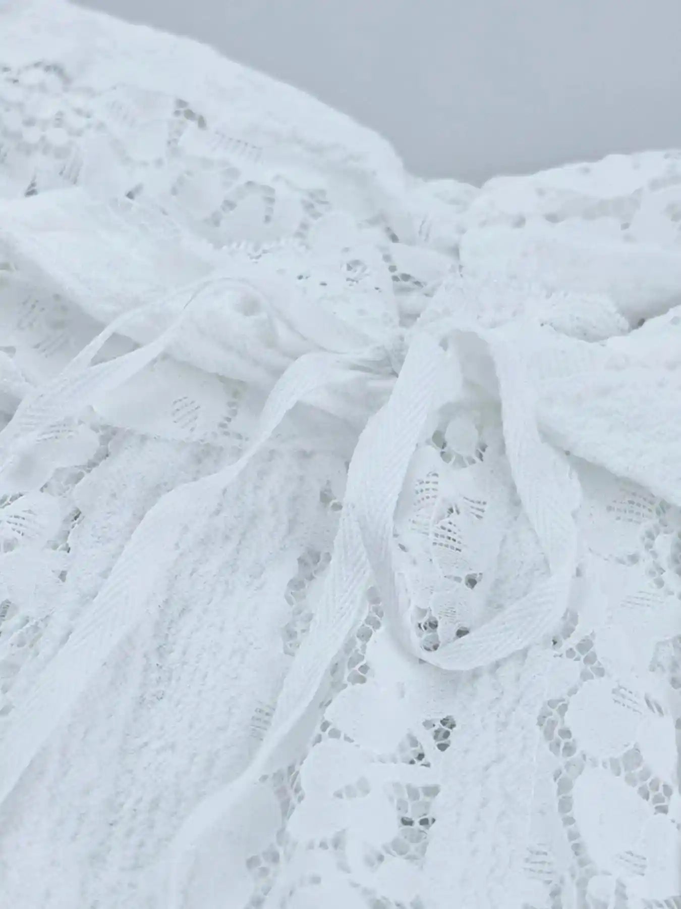 Lace Off-Shoulder Flounce Sleeve Maxi Dress.