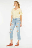 Kancan Mid Rise Distressed Boyfriend Jeans.