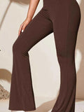 Plus Size High-Waist Flare Active Pants.