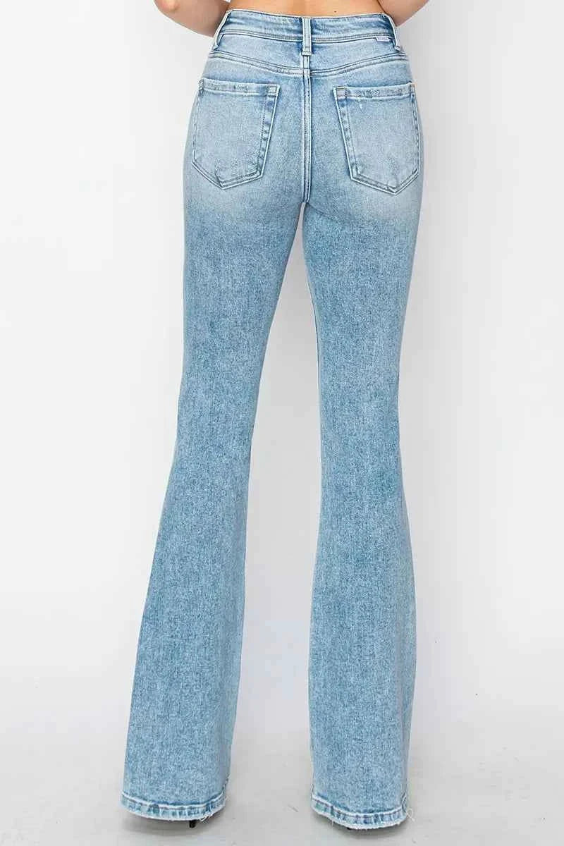 RISEN High Rise Bootcut Jeans.