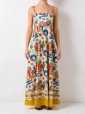 Printed Square Neck Maxi Cami Dress.