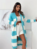 Color Block Oversized Open Front Cardigan.