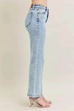 Judy Blue High Waist Stone Wash Straight Jeans Plus Size.