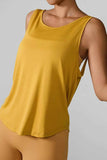 Crisscross Round Neck Active Tank Top.