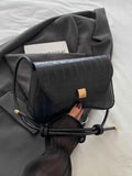 PU Leather Crossbody Bag with Texture.