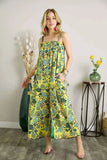 ADORA Elastic Detail Tropical Jumpsuit.