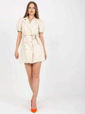 Belted Short Sleeve Blazer Dress.