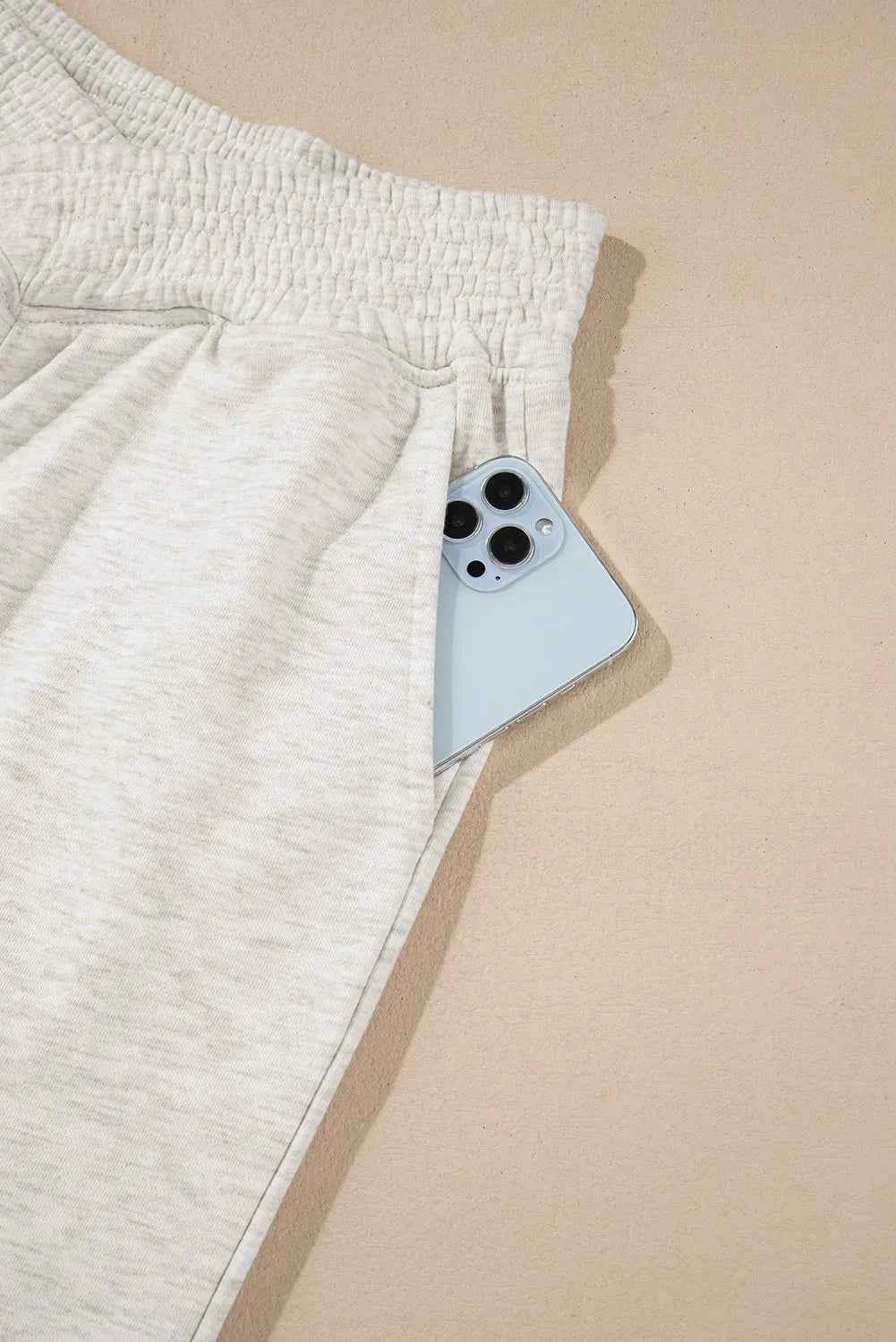 Elastic Waist Active Pants with Pockets.