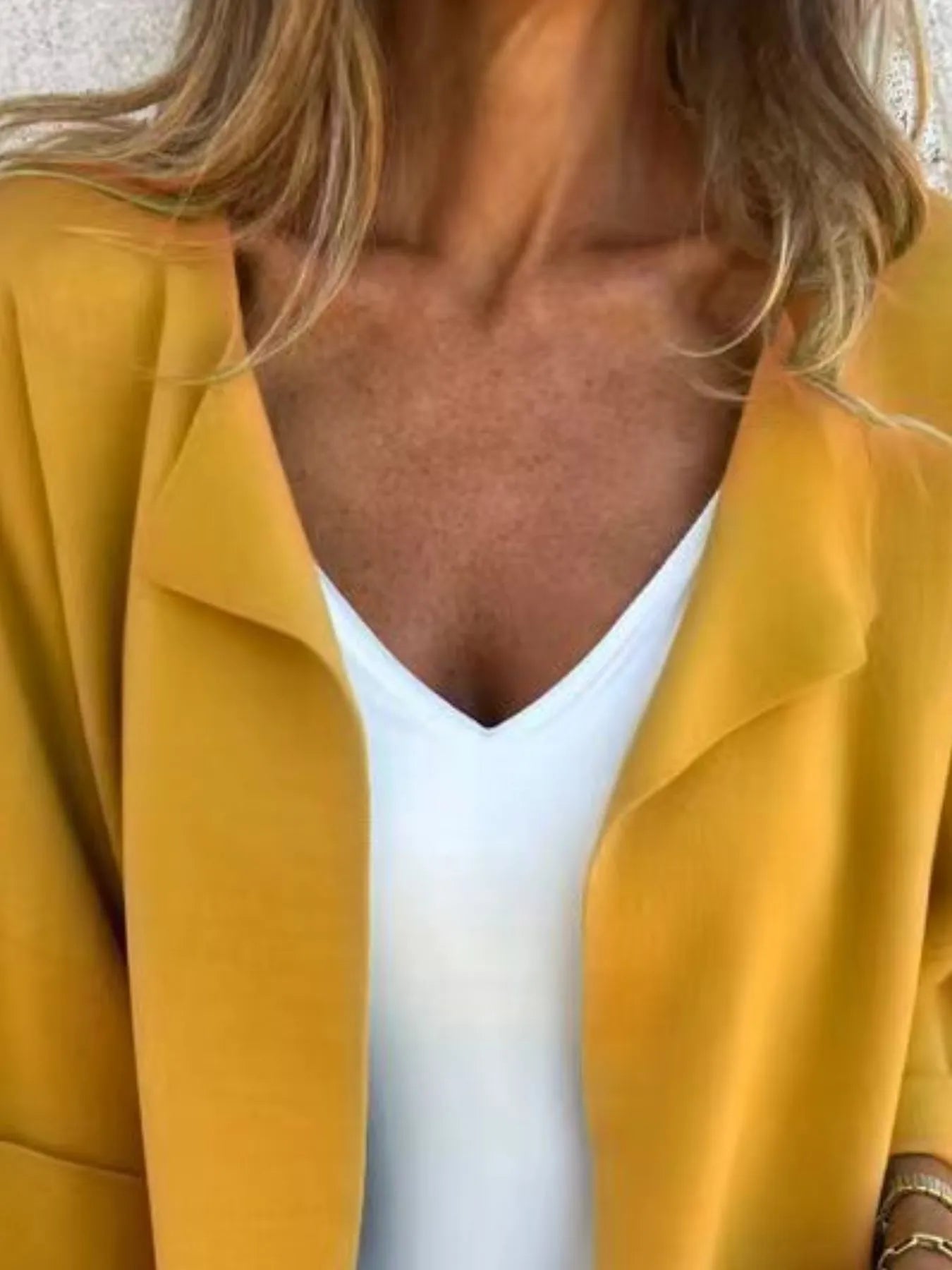 Plus Size Open Front 3/4 Sleeve Cardigan.