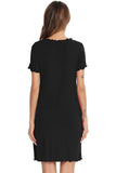 Round Neck Short Sleeve Lounge Dress.