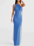 Backless Slit Sleeveless Bodycon Maxi Dress.