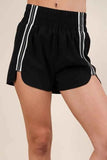 Striped Trim Detail Activewear Shorts.