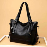 PU Leather Medium Handbag.