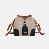 Straw Braided Adjustable Strap Crossbody Bag.